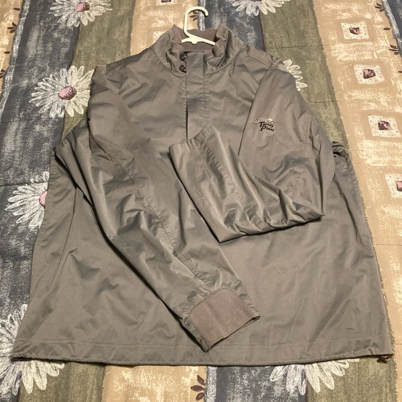 Polo Golf Ralph Lauren Size L Gray 3/4 Zip Long Sleeve Windbreaker Torrey Pines - Picture 3 of 12